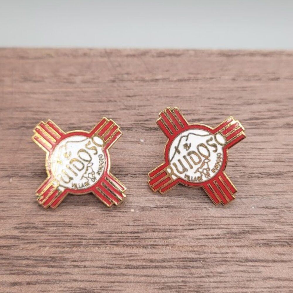 VINTAGE Enamel Village Of Ruidoso Pins